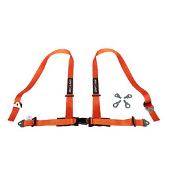 DriftShop 4 Point Harness 2" - Orange - Road Approved